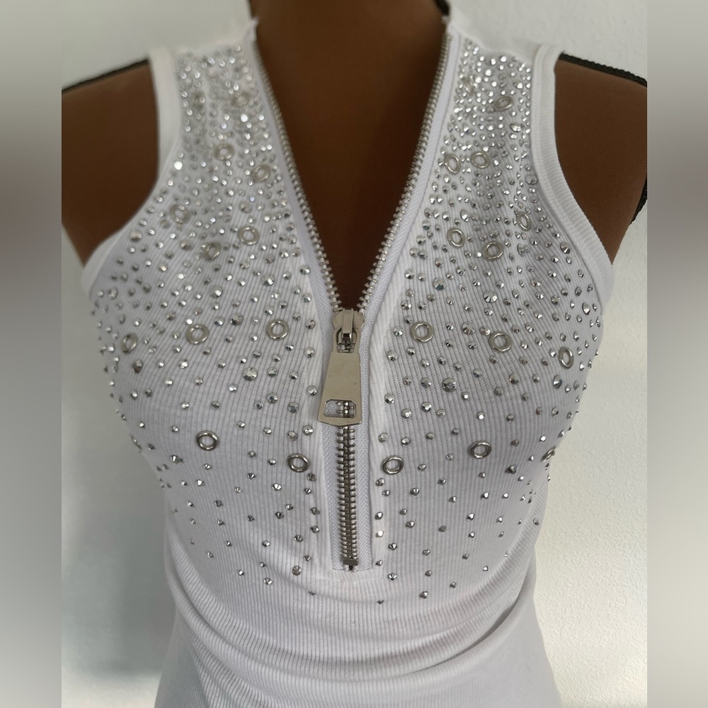 Americal Sparkly Zipper Tank
